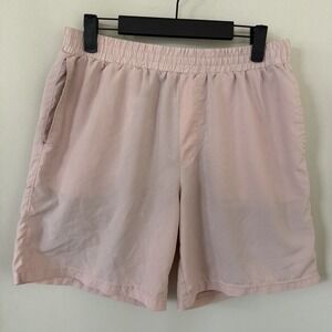Simply Southern Men's Medium Pink Floral Lined Athletic‎ Work Out Casual Shorts